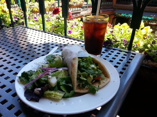 Lamb-Beef gyro with Geek side-salad. Delish!!!