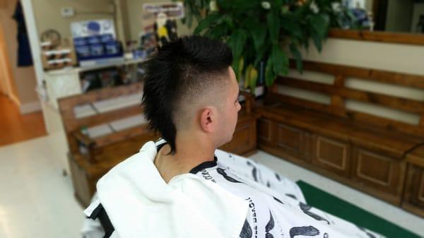 Mohawk style..