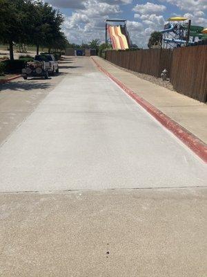 Commercial Power Washing and oil stain removal after  Oil stain treatment