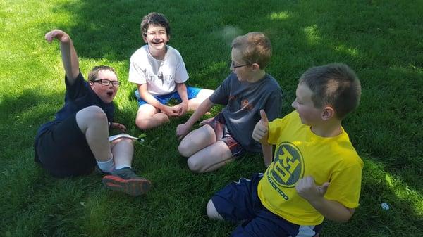 Making friends at Taekwondo Summer Camp!