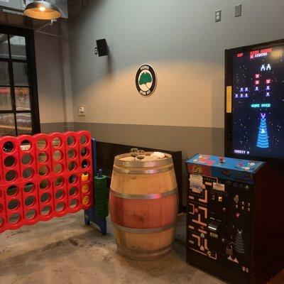 Game room - Connect Four, Ms. Pac Man and Galaga. $1.00 to play.