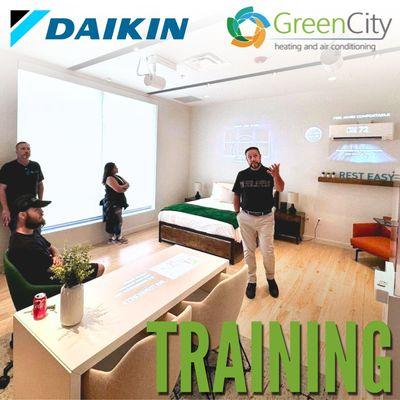 We love that our partner, Daikin has innovative heat pump, ductless, AC & furnace training opportunities for our team.