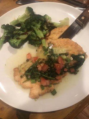 Chicken piccata & broccoli