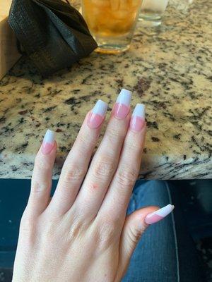 my acrylic french tip nails