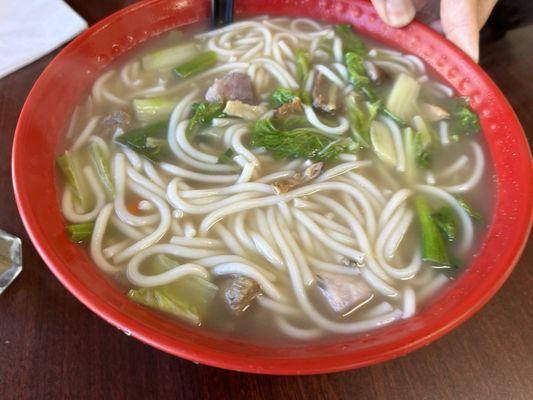 Beef noodle soup.