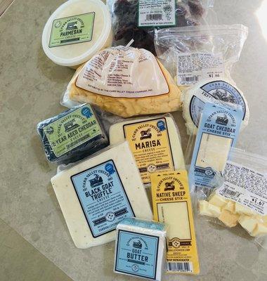 Cheeses!  Disregard jerky- local but not Carr Valley.