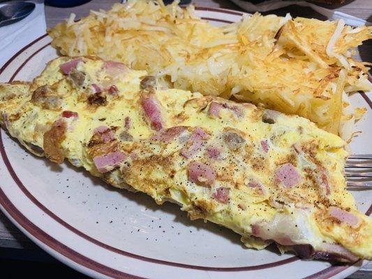 All Meat Omelette w/Hashbrowns