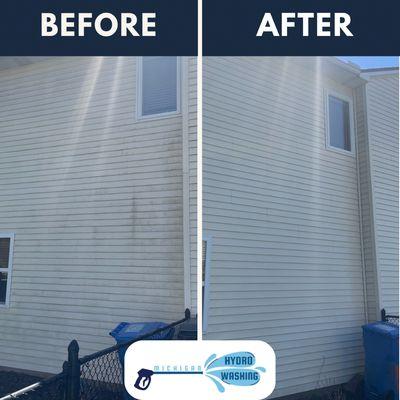 Before and after vinyl siding