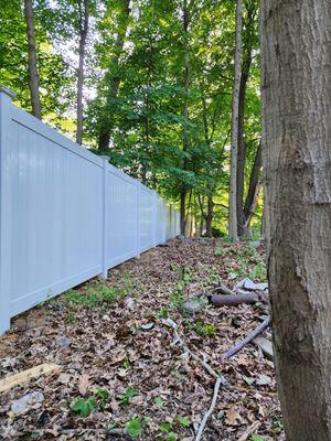 6'Hx 8'W White Vinyl Fencing installed by TryBestFenceCo.