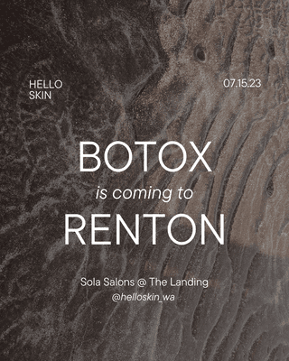 A brand new medical aesthetics studio is coming to Renton, WA!