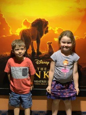 Kids night at the Movies watching "the lion King"