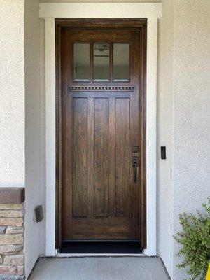 BEAUTIFULLY INSTALLED DOOR IN REFERENCE TO REVIEW FROM DERRICK F.