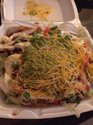 "SUPER NACHOS ". Seriously, 2lbs. of nasty goodness.