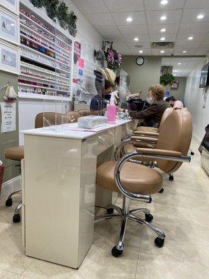 Inside the salon