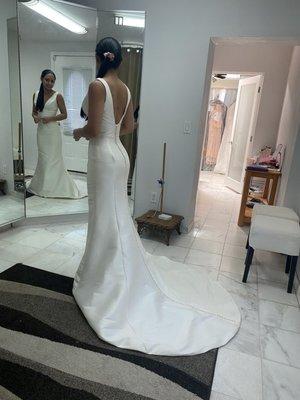 Wedding dress after alterations