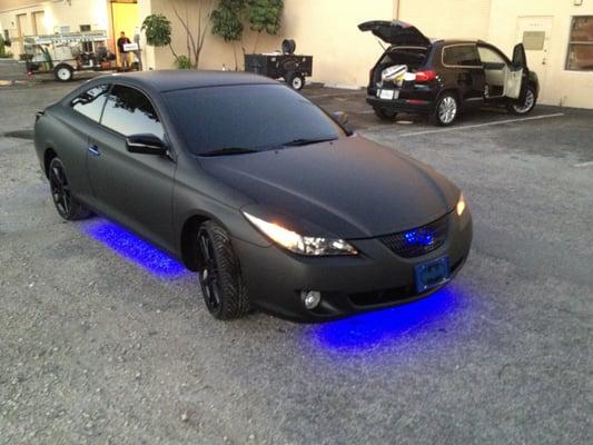 Toyota Solara Matte Black Wrap,Wheels Painted, Tinted Windows