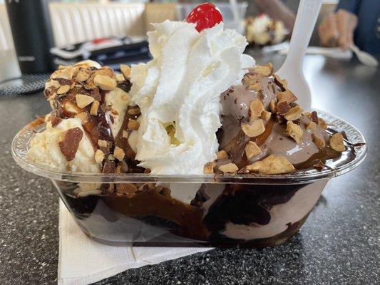 Brownie Double Hot Fudge Sundae