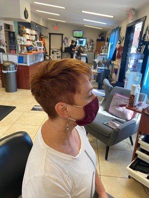 Beautiful Copper Red and Haircut