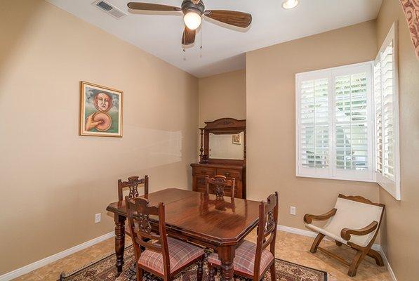 Mahogany Table with 4 chairs and matching side table with mirror top