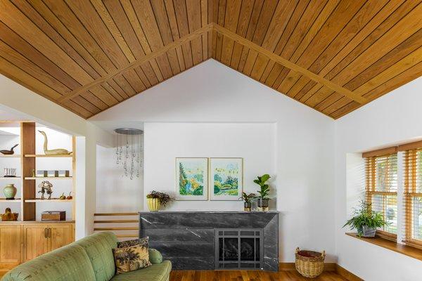 Living Room with Cathedral Ceiling