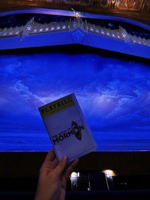 Front Row View of my PlayBill and Stage