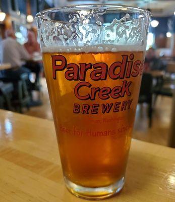 Sitting down to some beers and a meal at Paradise Creek!