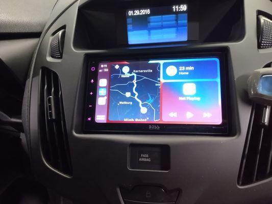 BOSS ELITE WIRELESS AA/CARPLAY INSTALLED IN A 2016 FORD TRANSIT CONNECT