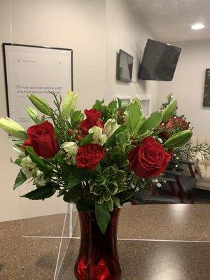 Flowers for Dr. Ivan from a very happy patient who completed full mouth smile rejuvenation!