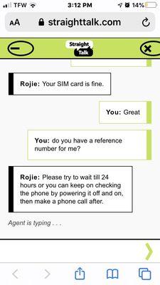 Chat with customer service ending...