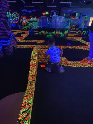 Mini golf in action