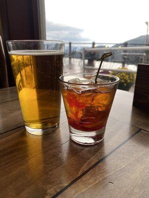 Old fashion and pumpkin flavor cider beer