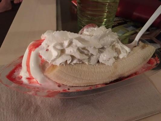 Banana Split after I had started eating it!