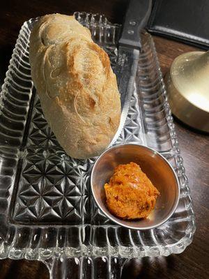 Bread with tomato compound butter