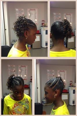 Two strand flat twist and flexirod ponytail