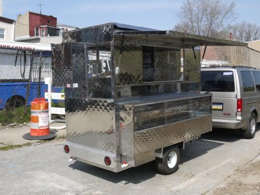 Brand new, custom made food cart. Ready for business.