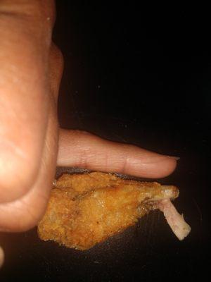 This is the size of the wings at sharks,I ordered a six piece wing,not the dinner.i got what I ordered,but I was charged $8.91 for this