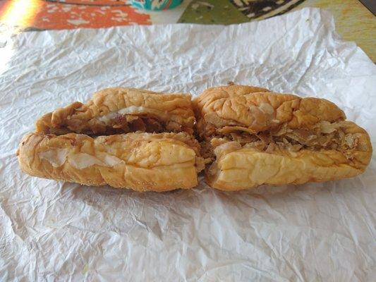 Chicken cheesesteak sandwich..