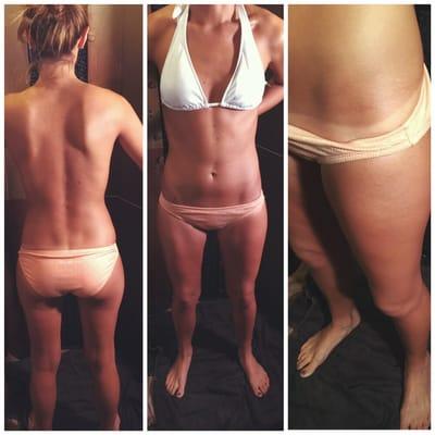 This is what a custom spray tan from Bronze in The GLO looks like!