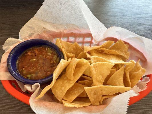 Great chips with some nice, spicy, salsa.