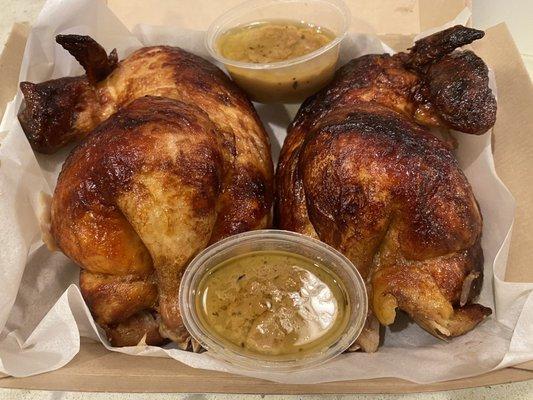 Whole Rotisserie Chicken with Roasted Herb & Garlic Sauce