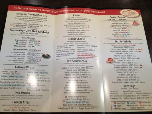 Togo menu front