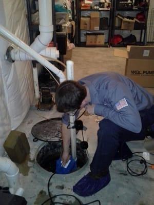 New Weil sump pump going in