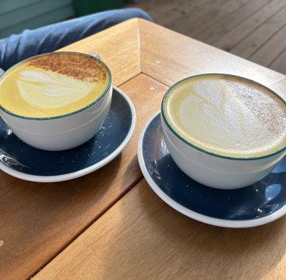 Turmeric chai lattes