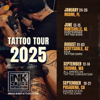 2025 tattoo tour dates! Any other cities I should visit???