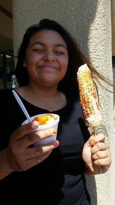 1 scoop of mango ice cream  $2.17 and 1 corn $2.04