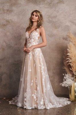 Aline wedding dress with sparkle