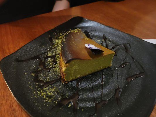 Matcha basque cheesecake