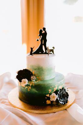 Wedding cake with ombré design