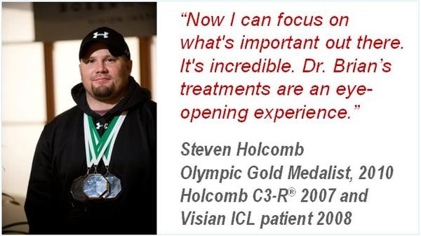 Steve Holcomb - Olympic Bobsled Driver - Keratoconus patient