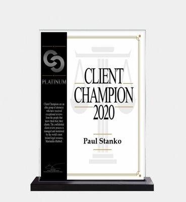 Paul Stanko-Client Champion